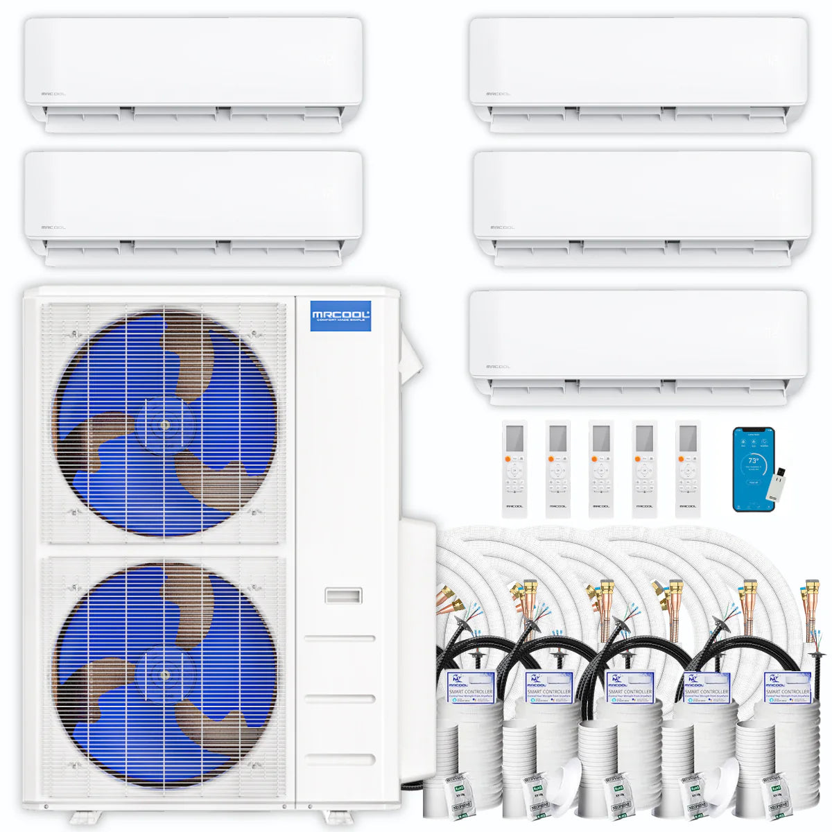 48,000 BTU 5 Zone Ductless Mini Split Air Conditioner and Heat Pump T316
