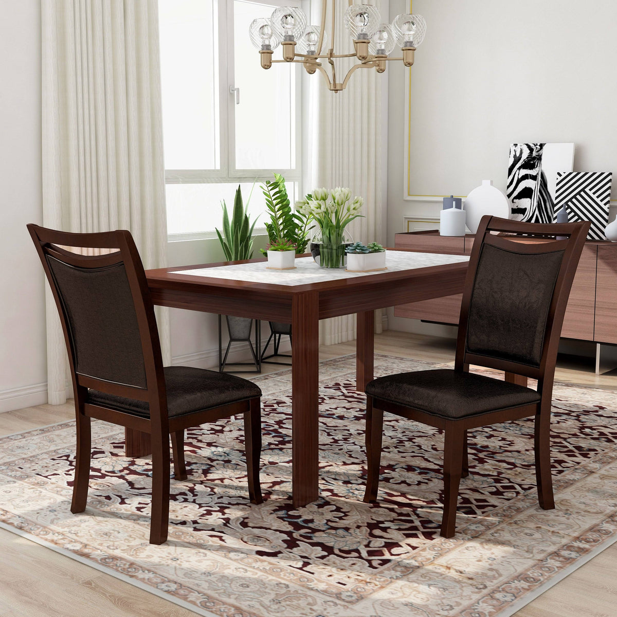 Espresso Side Chairs (Set of 2) Q46991