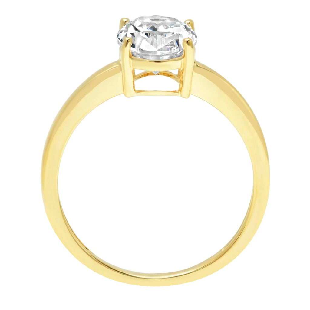 14K Yellow Gold Solitaire Engagement Ring size 7.5 K571