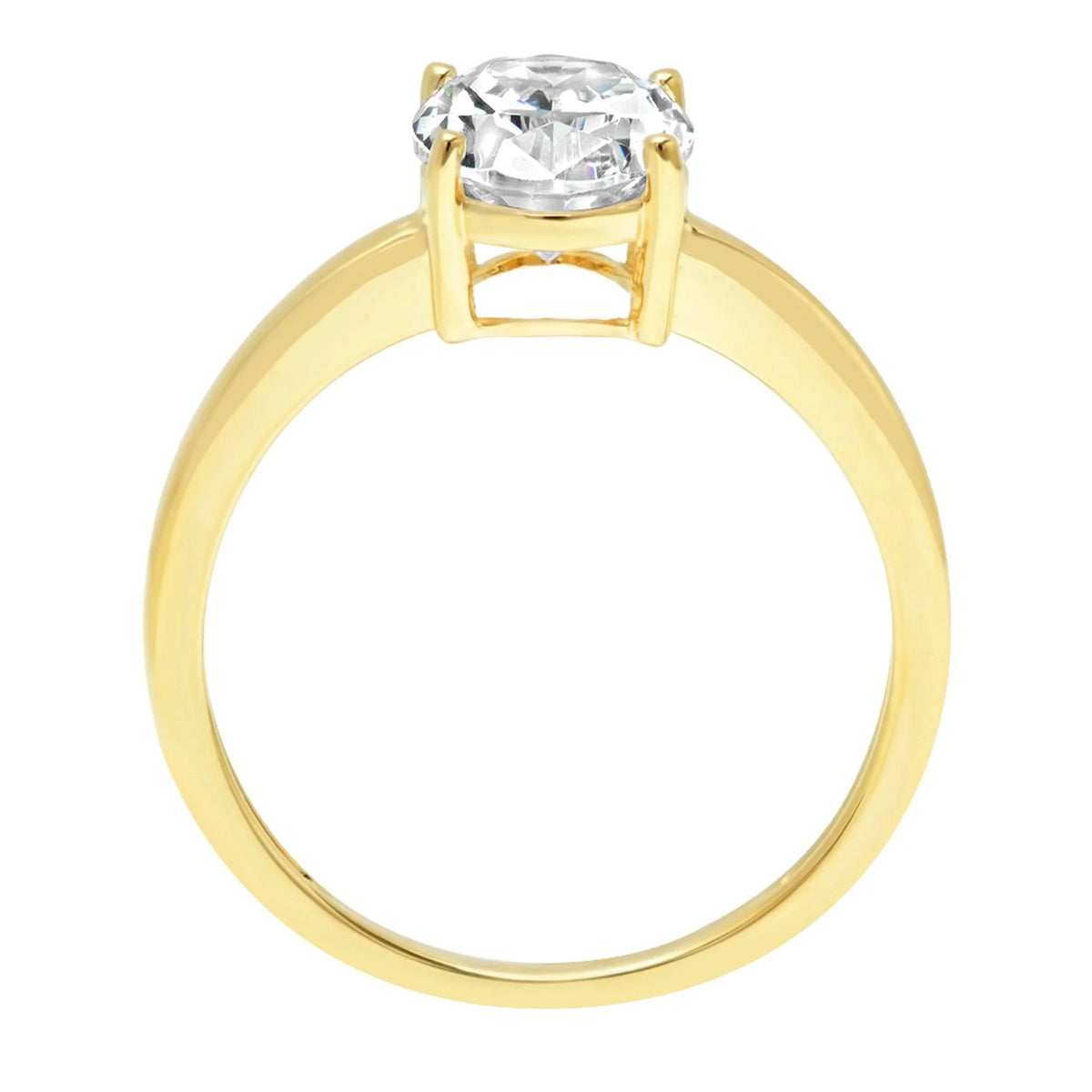 14K Yellow Gold Solitaire Engagement Ring size 7.5 K571