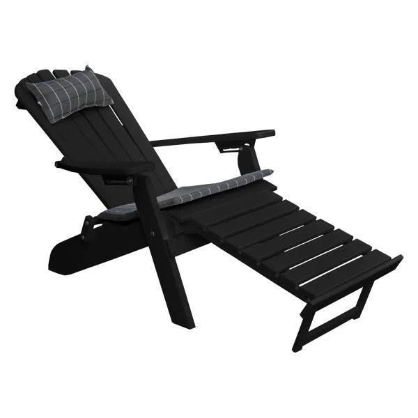 Poly Folding Adirondack Chair with Pullout Ottoman C75726