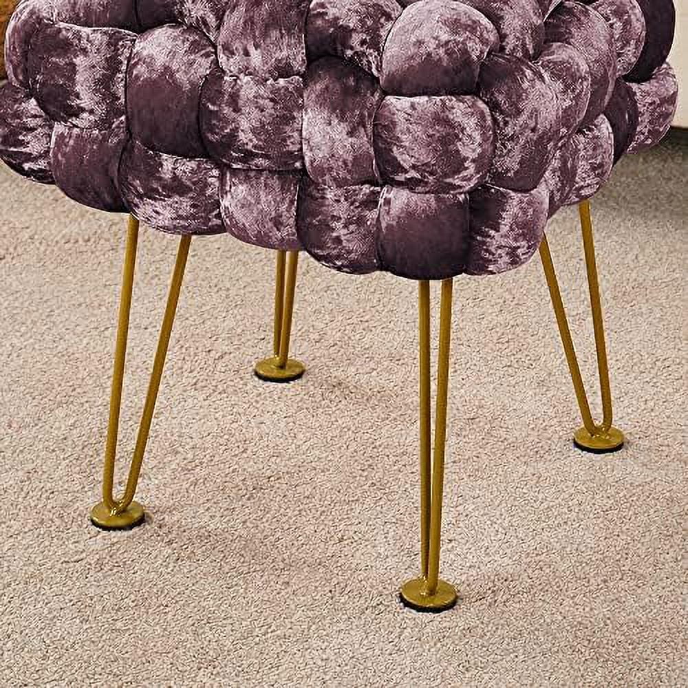 Black Soft Upholstered Ottoman Bench 16"x16"x16" E568488