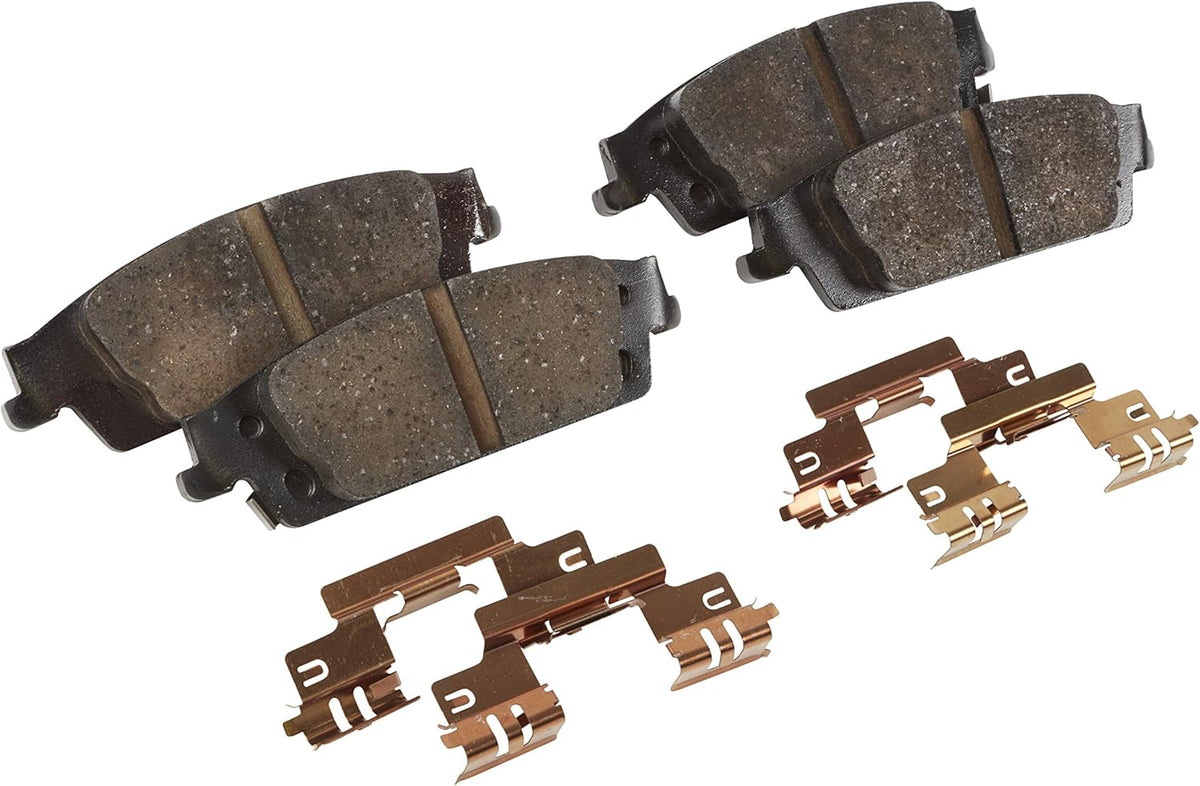Rear Disc Brake Pad Set with Clips Pack of 2 U323