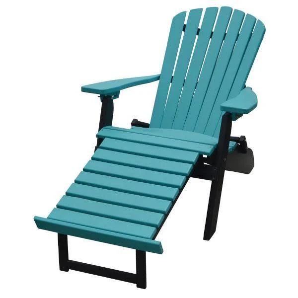 Poly Folding Adirondack Chair with Pullout Ottoman C75726
