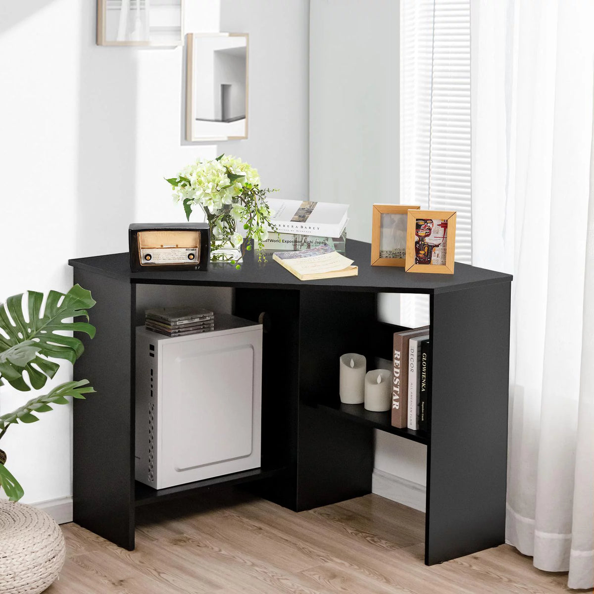 Black Corner Computer Desk L475