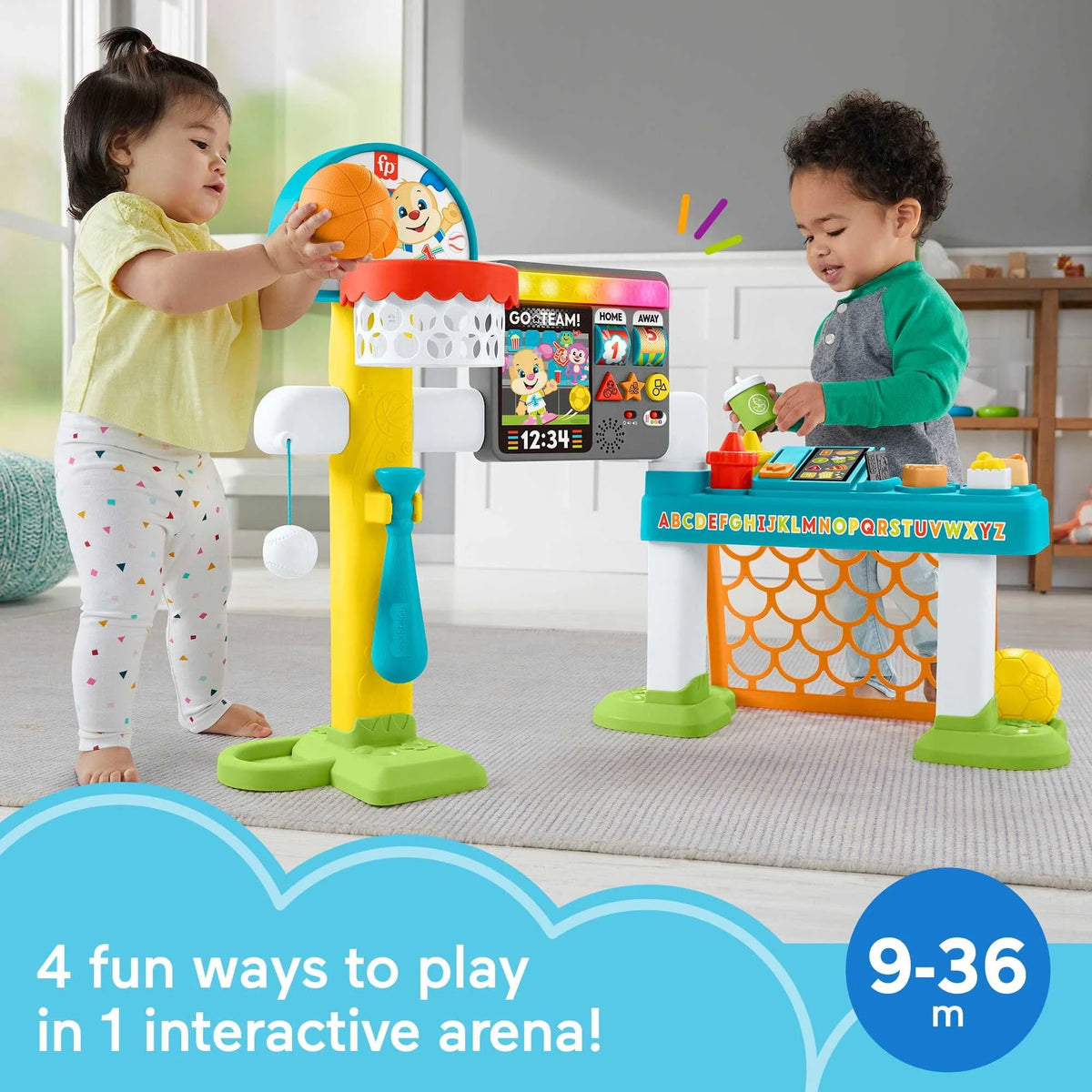 4-in-1 Sports Activity Center Toddler Learning Toy O576221