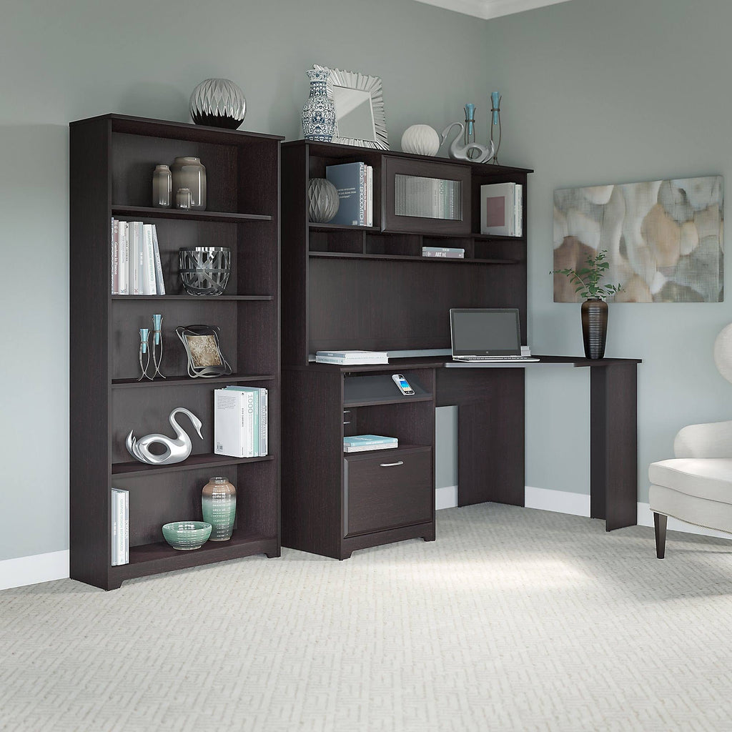 5 Shelf Bookcase Espresso Oak Y6633