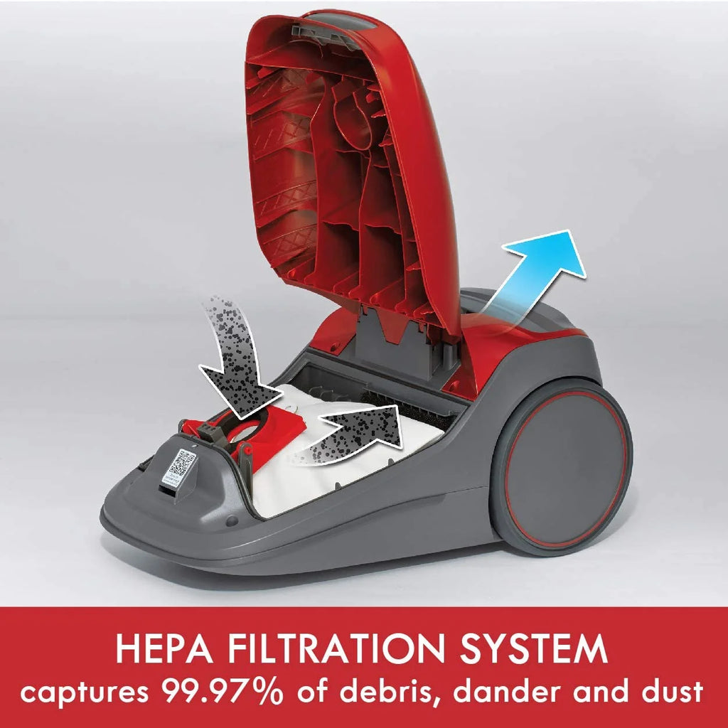Red Bagged Canister Vacuum Cleaner I216