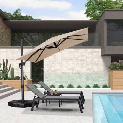 Beige Square Cantilever Umbrella C549146