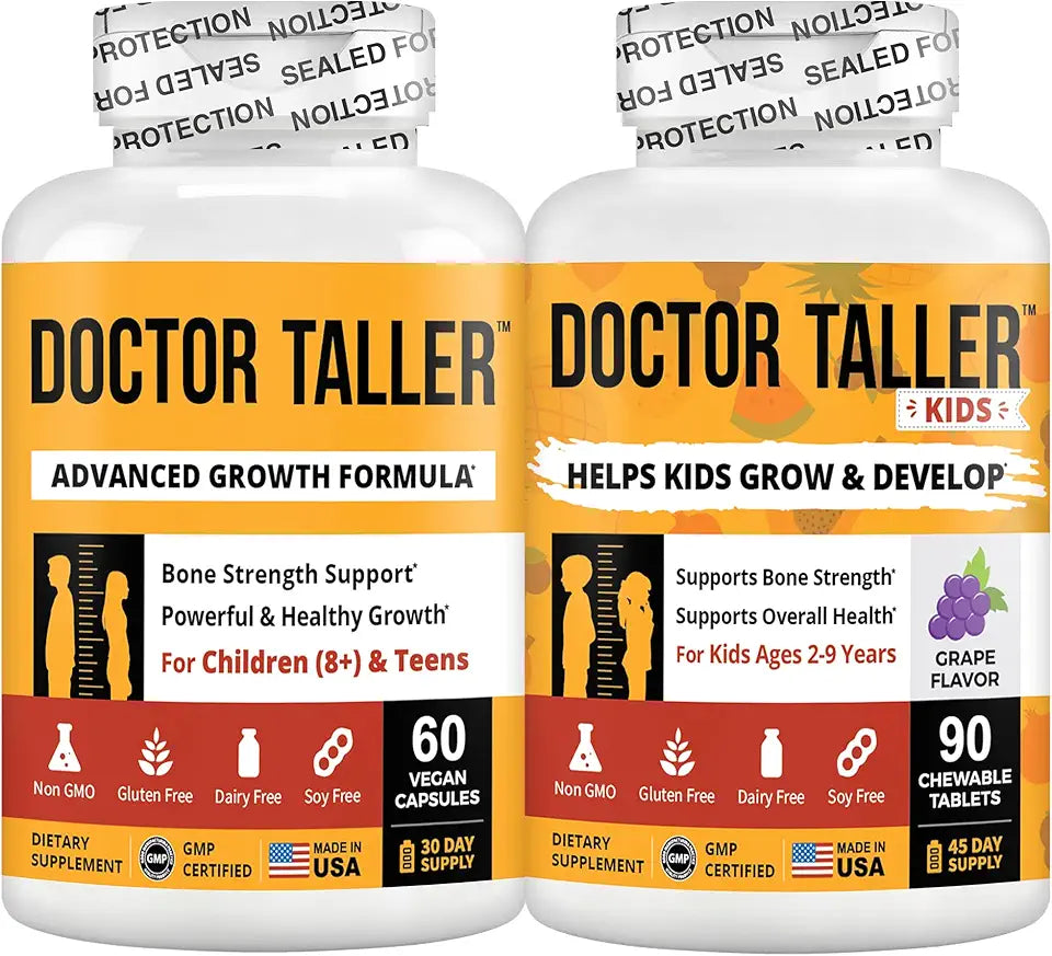 60 Capsules & 90 Chewable Tablets Height Growth Supplement W3112