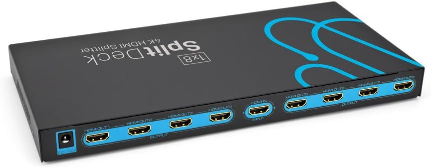 4K 8-port HDMI 2.0 Splitter 1x8 Distribution Amplifier A1921