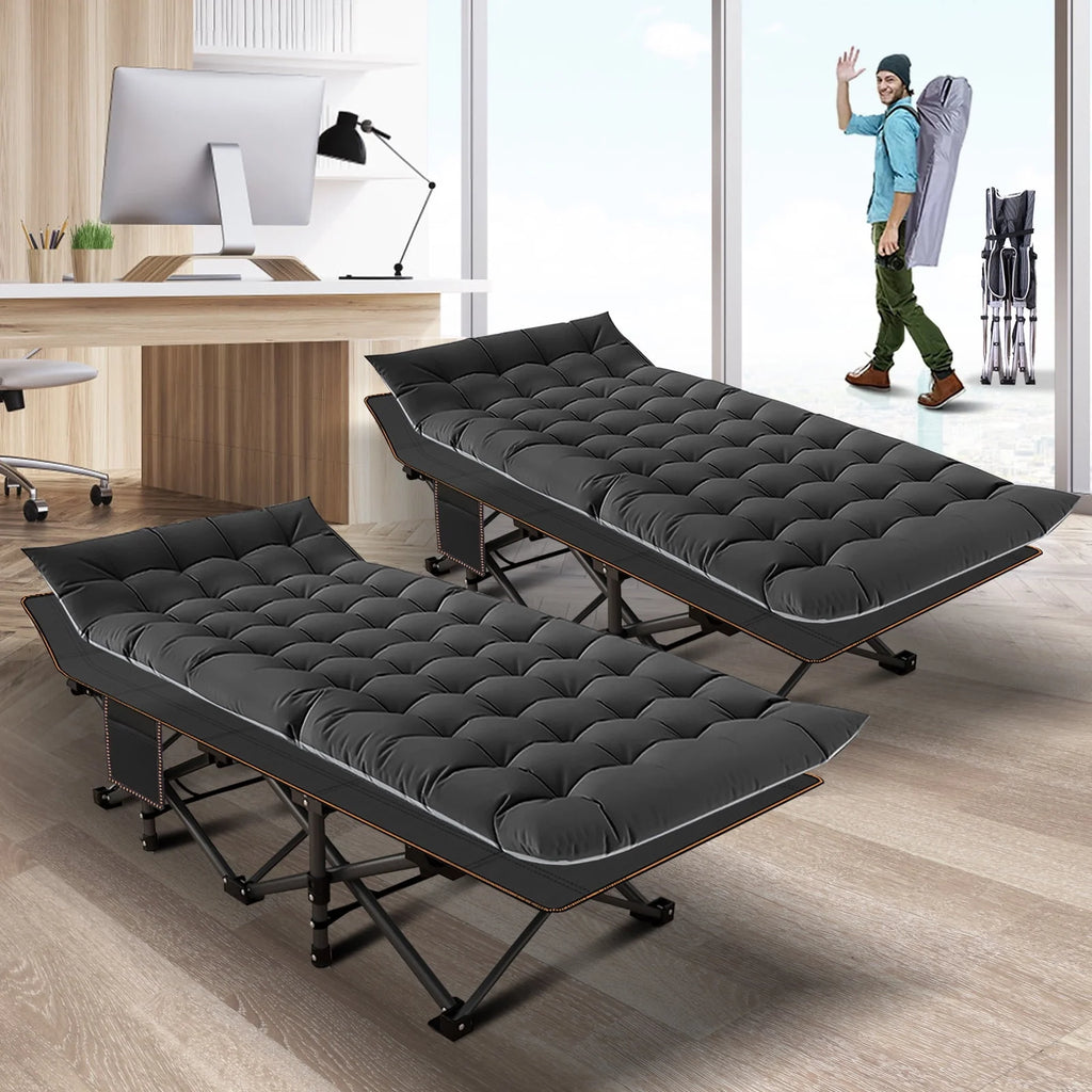 Folding Camping Cot 2 Pack with Carry Bag W764
