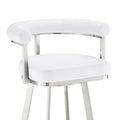 White/Chrome Swivel Bar Stool G51328