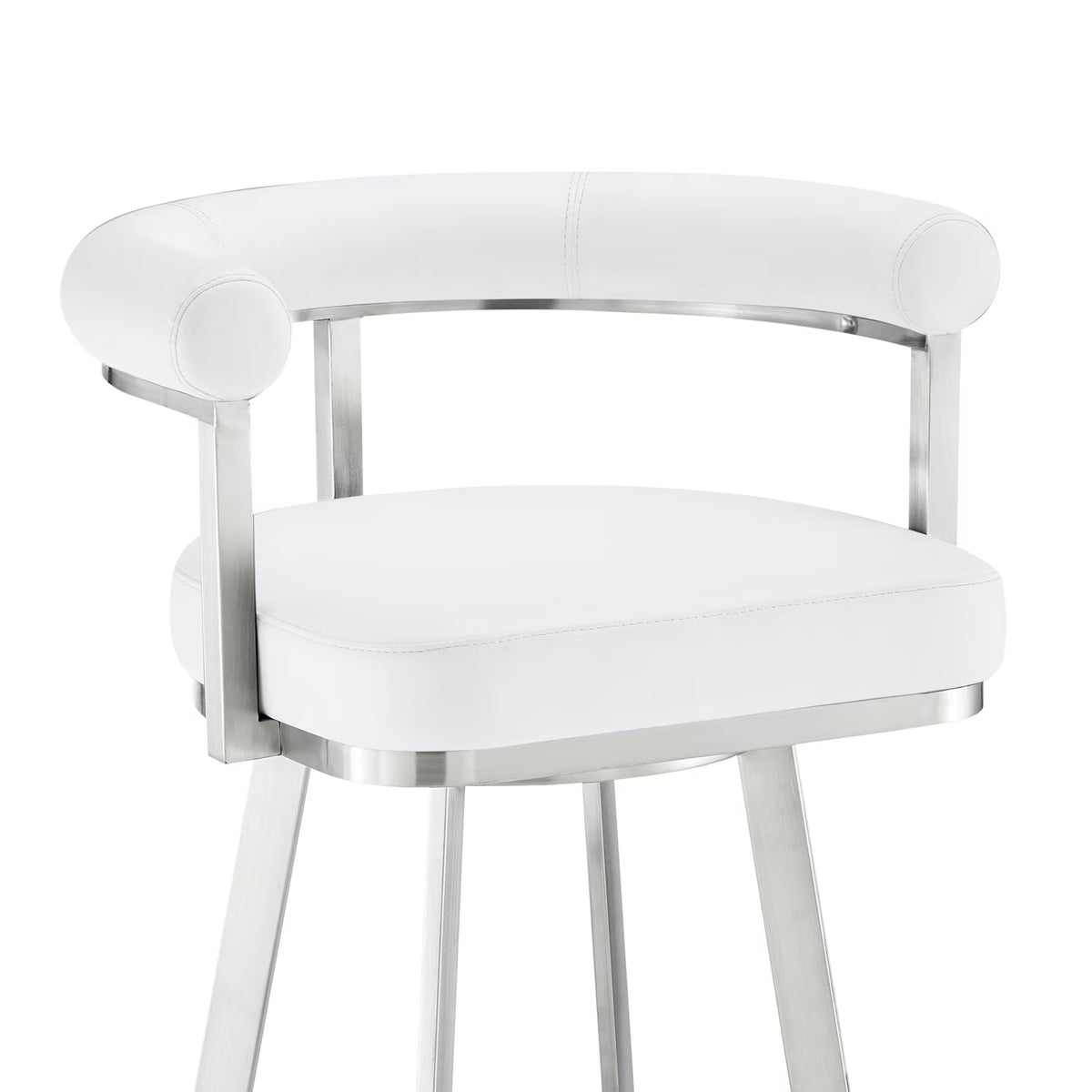 White/Chrome Swivel Bar Stool G51328