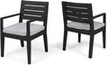Acacia Wood Outdoor Dining Chairs Set Of 2 Z2601