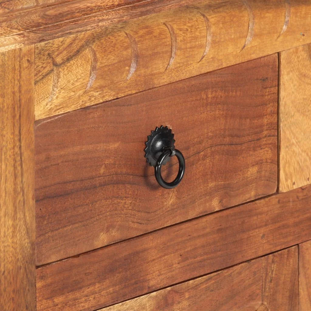 Solid Acacia Wood Sideboard Cabinet with 2 Drawers and 2 Doors H584