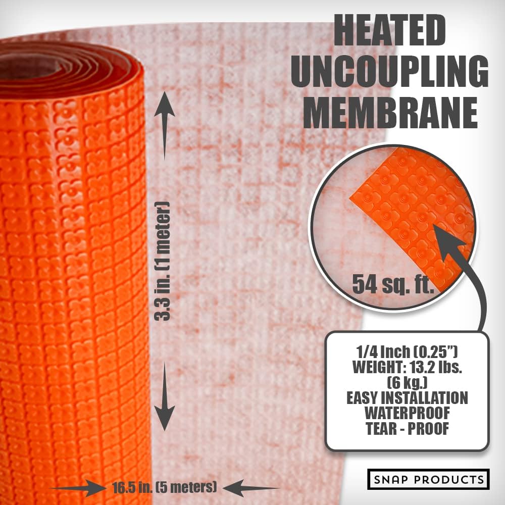 Heated Floor Uncoupling Membrane 54 SQFT V53139