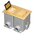 Brass Two Gang Floor Box G11104