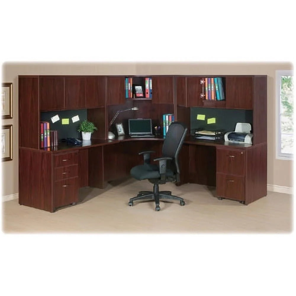 Laminate Mahogany Peninsula Desk O818865