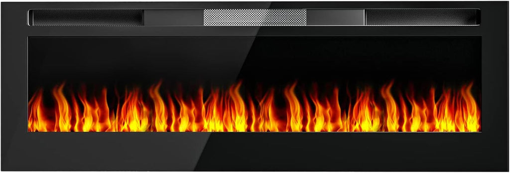 Electric Fireplace Heater with Remote Control, 750/1500W X7418