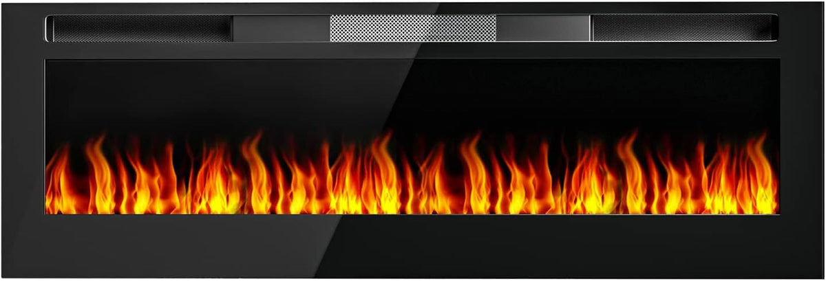 Electric Fireplace Heater with Remote Control, 750/1500W X7418