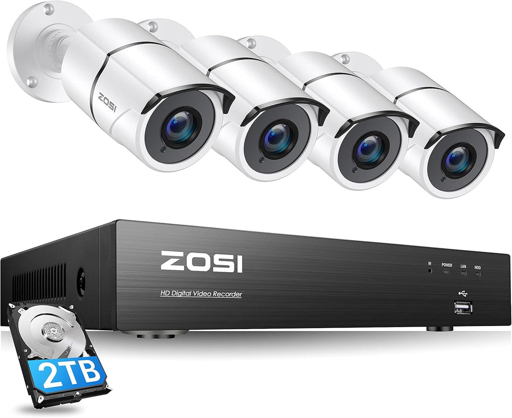 4K Ultra HD Security Cameras System, 4 Channel DVR with 2TB Hard Drive and 4 x 4K Bullet Cameras N635