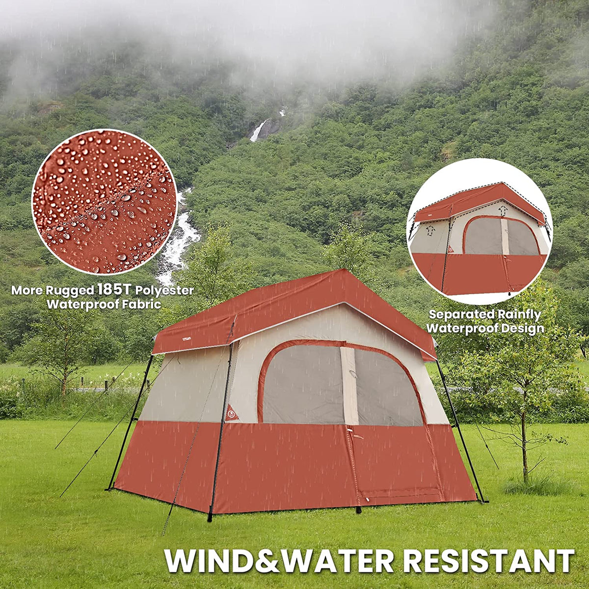 6 Person Cabin Tent with Carry Bag L653