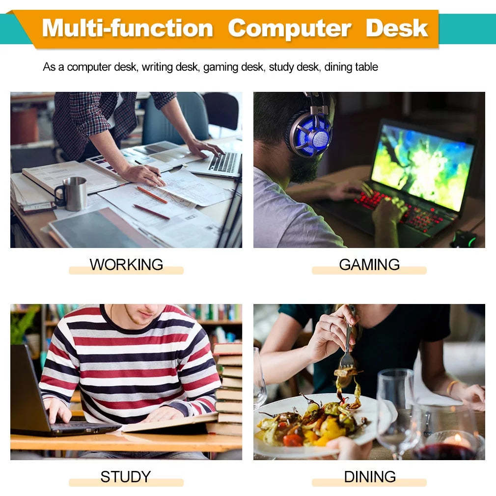 40 inches Computer Desk with Metal Frame Y432