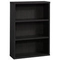 3-Shelf Engineered Wood Bookcase in Raven Oak Z4934