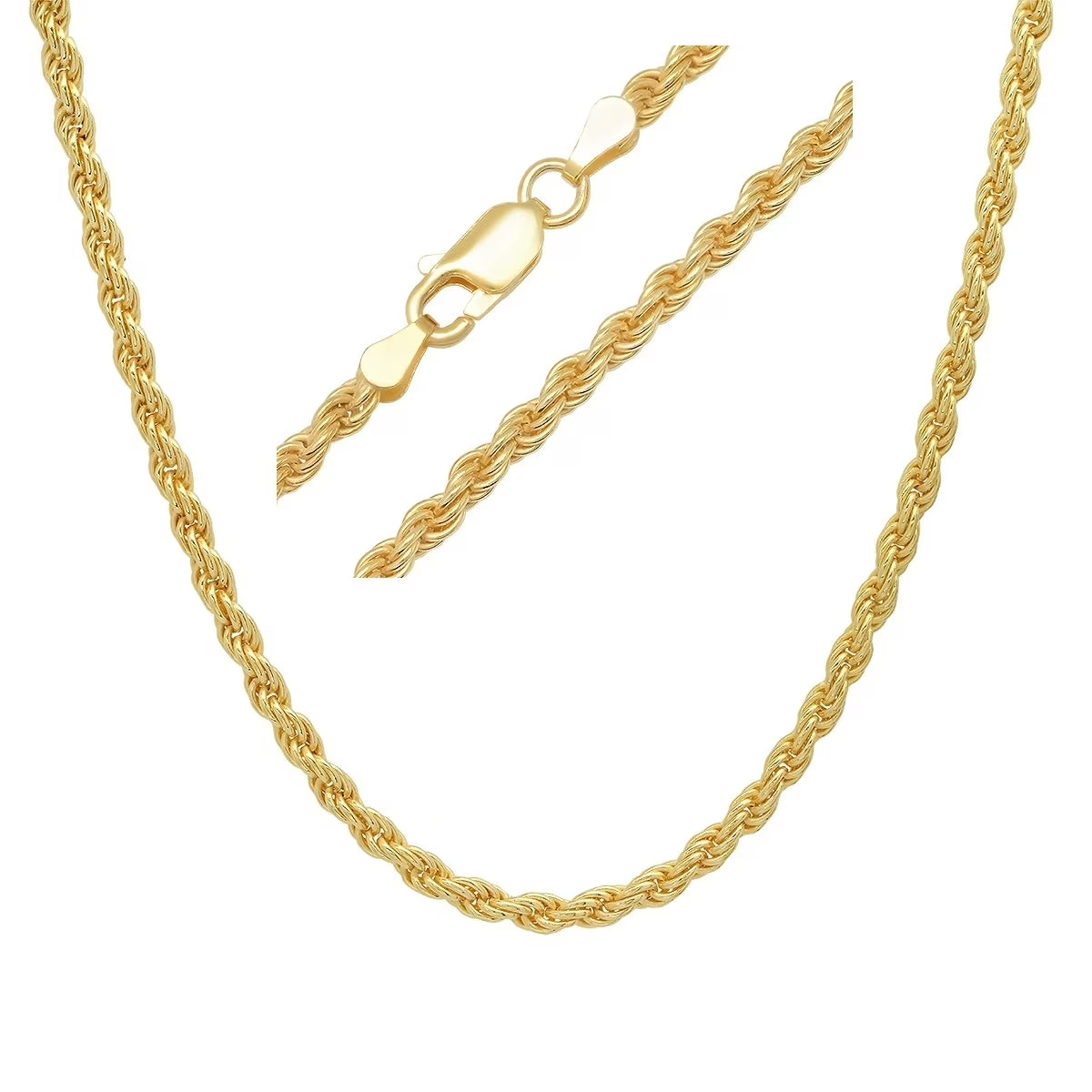 Gold Italian Rope Chain 22" - 30" D29761