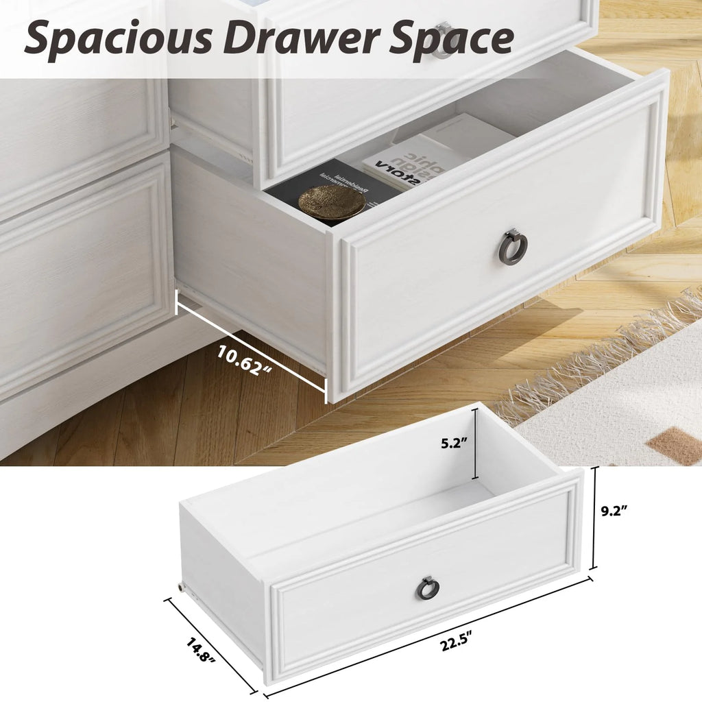Gray 7 Drawer Wood Dresser Q75288