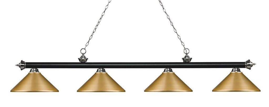 Brushed Nickel 4 Light Billiard Light H61075