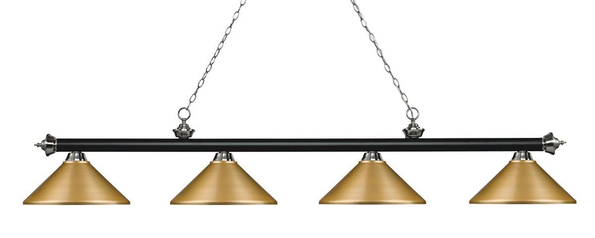 Brushed Nickel 4 Light Billiard Light H61075