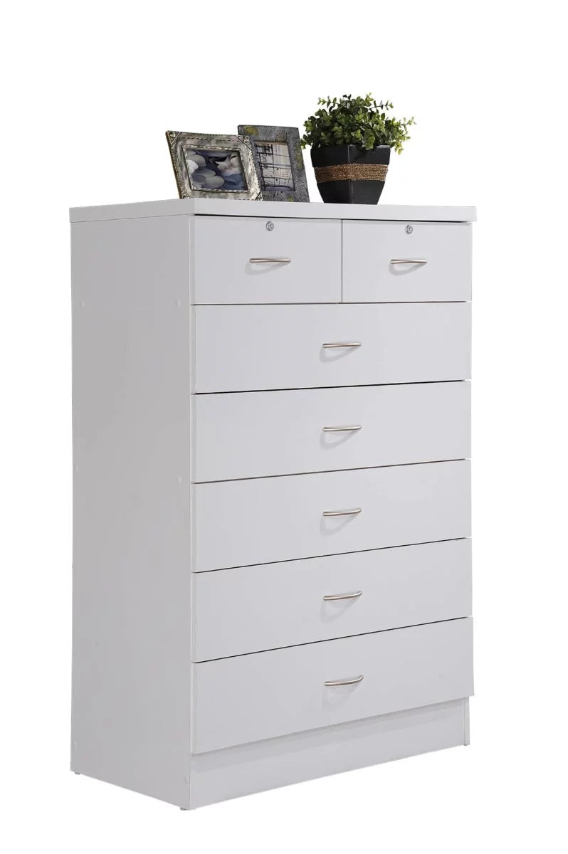7 Drawer Mahogany Dresser with Two Locks W921