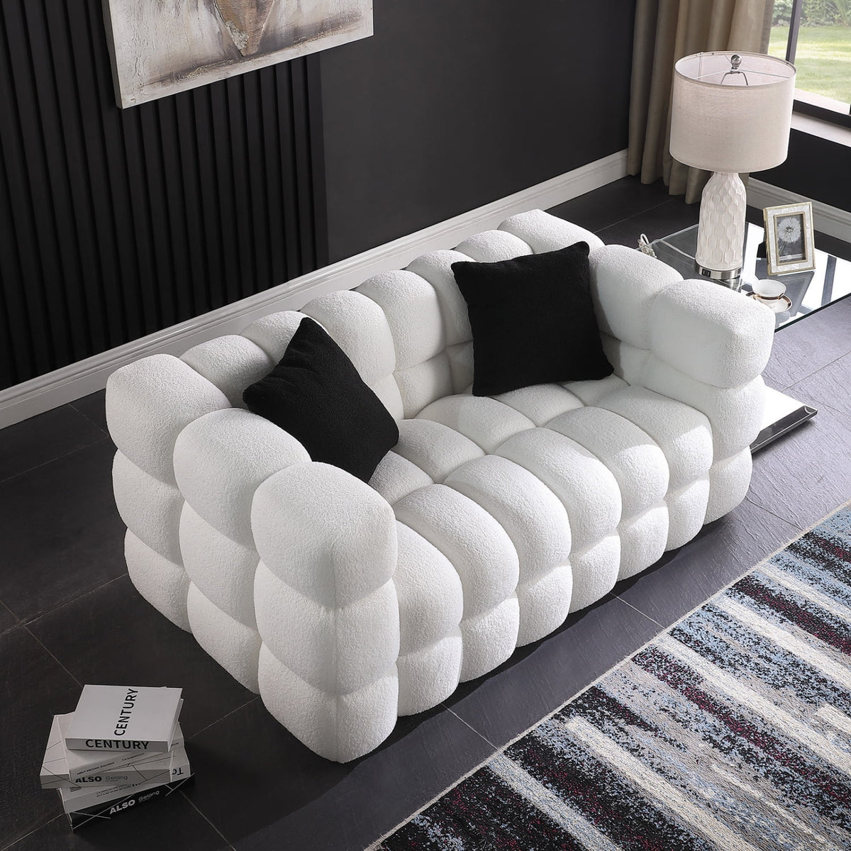 White 3+2 Sofa Set D57392