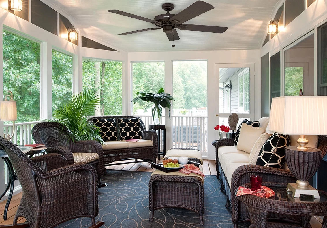 Bronze Indoor/Outdoor Ceiling Fan with 5 Blades X426