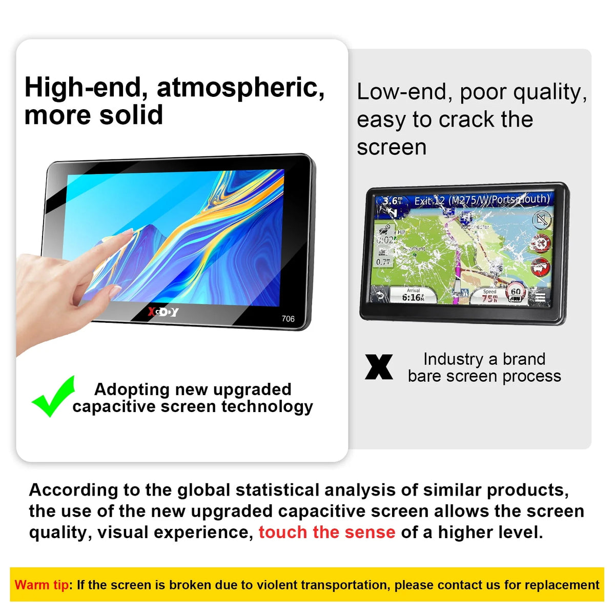 7 inch Truck GPS Navigation with Voice Guidance U54329