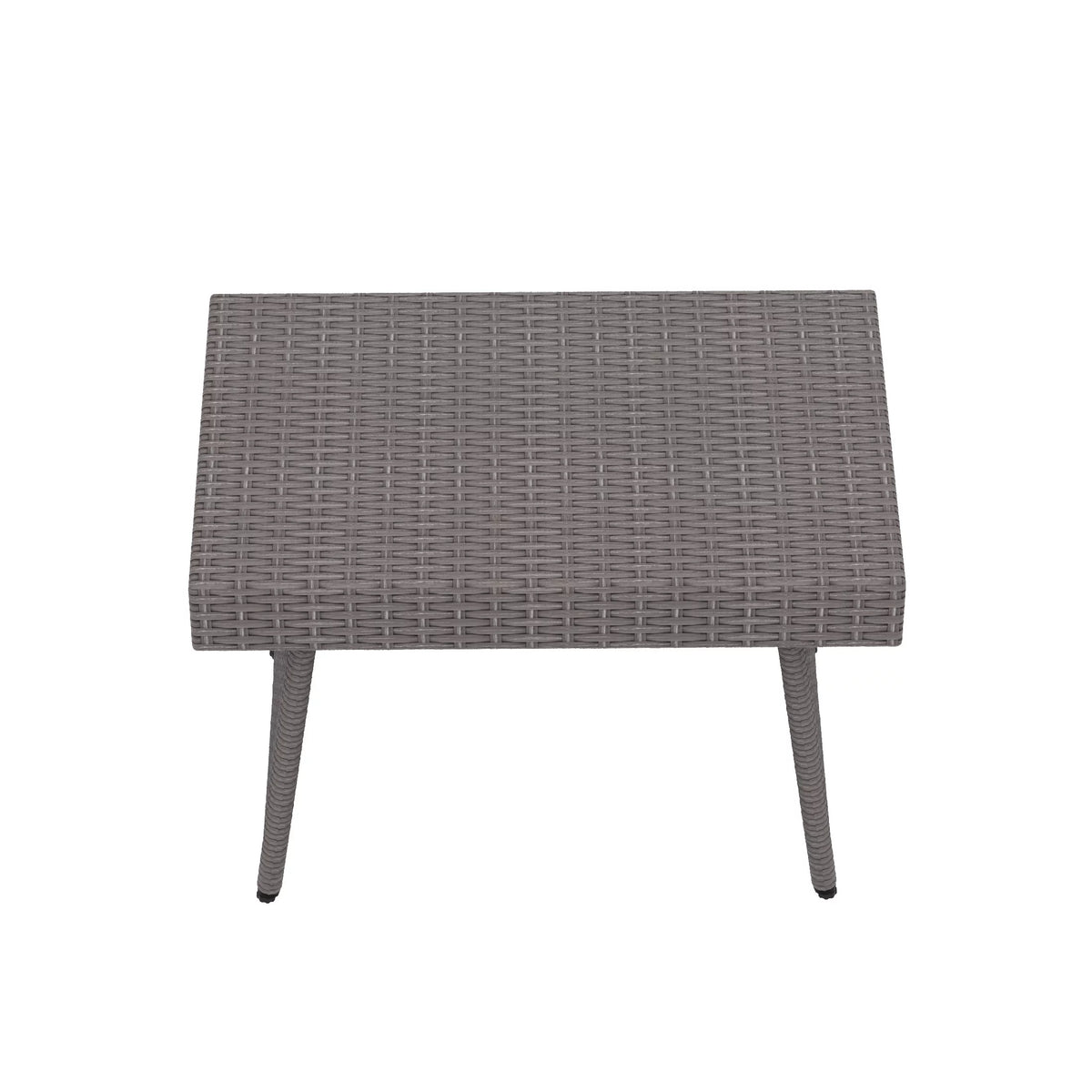 Gray All Weather PE Rattan Wicker Outdoor Folding Side Table Y609