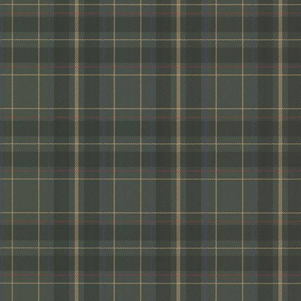 Dark Green Plaid Wallpaper A14712