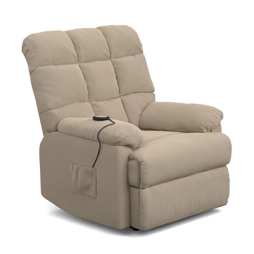 Khaki Microfiber Power Lift Recliner T507