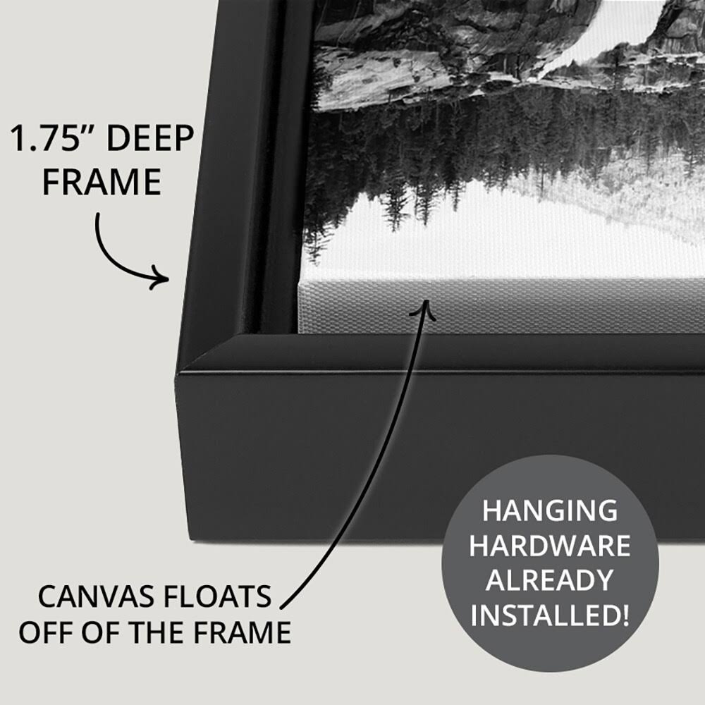 Black Float Frame Canvas Art - 30 x 40 T897257