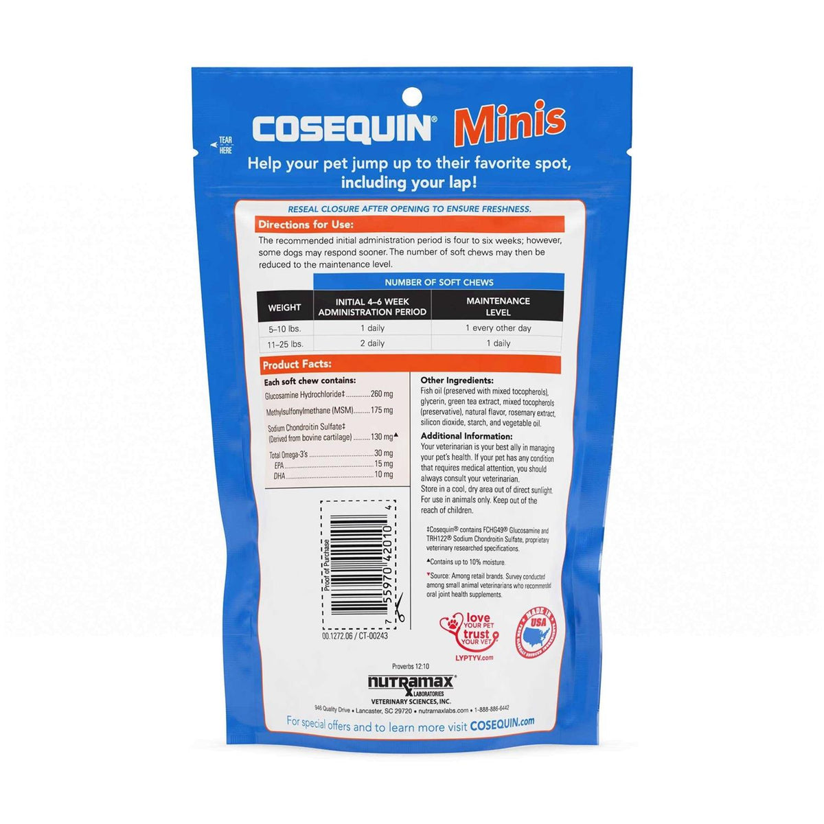 Maximum Strength Soft Chews with MSM Plus Omega-3s for Dogs H788298