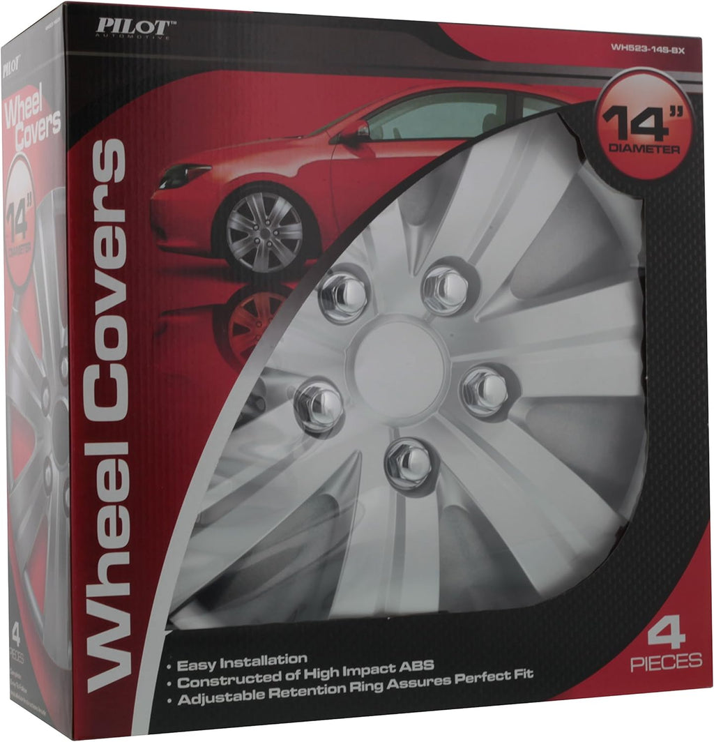 Matte Silver 7-Spoke 14 Inch Wheel Covers Set of 4 L716482