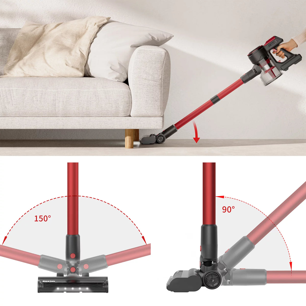5 in 1 Cordless Stick Vacuum Cleaner with LED Display E6721