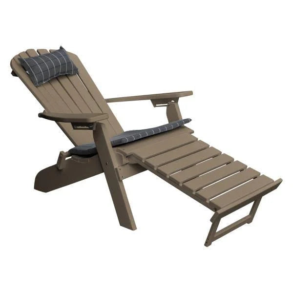 Poly Folding Adirondack Chair with Pullout Ottoman C75726