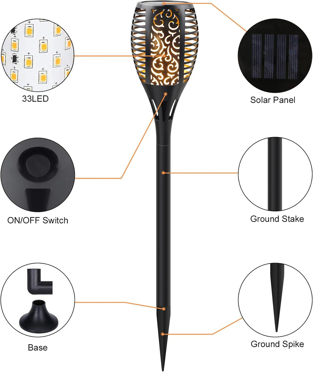 8 Pack Solar Flame Torch Lights S81779
