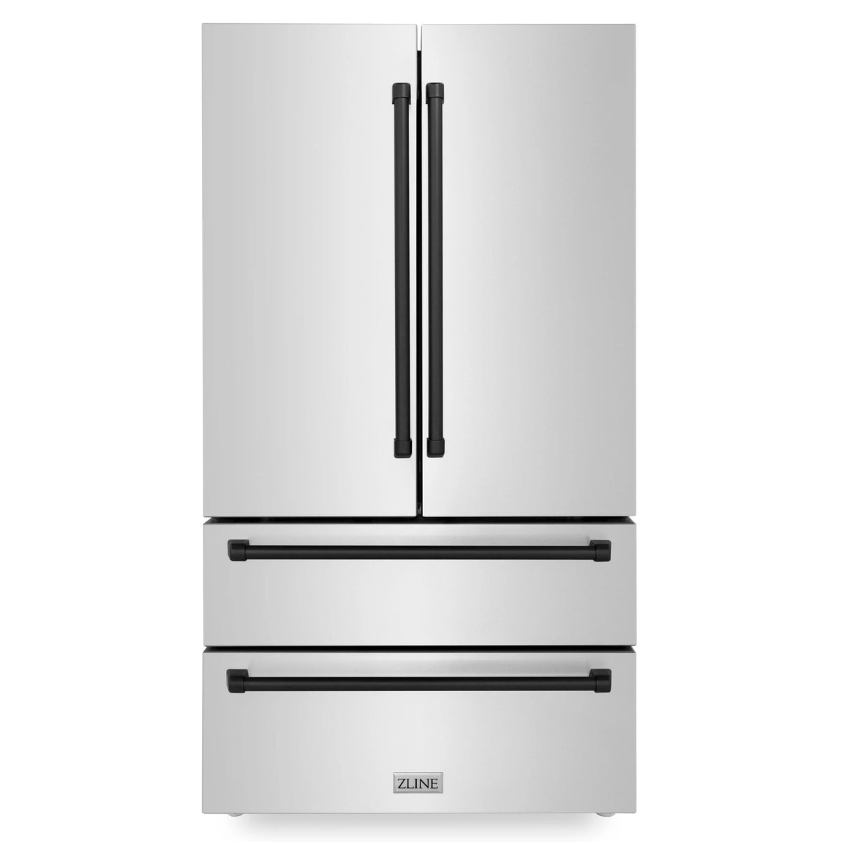 36 In. 22.5 cu. ft. Refrigerator with Ice Maker in Stainless Steel and Matte Black G766