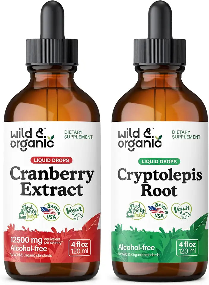 Cranberry Extract Tincture 4 fl oz & Cryptolepis Root Tincture 4 fl oz G574278