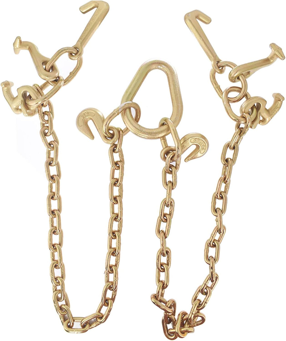 36,4700 LBS Chain V Bridle with RJT Hook Tow Truck Winch Cable Pull Wrecker Recovery Grab Pack of 2 L47215