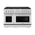 48" 6.7 cu. ft. Gas Range with Convection Oven and 8 Brass Burners in Stainless Steel W172